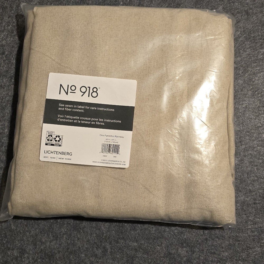 No. 918 Beige Curtains Set 40x63 - 5 Panels NEW - Picture 4 of 7